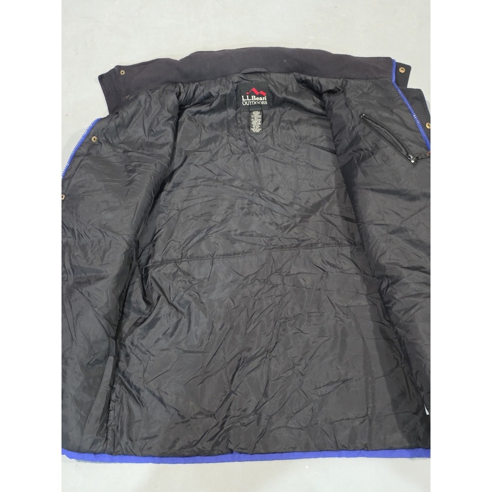 L.L. Bean Outdoors Vintage Insulated Parka Jacketβ Blue Black Men's Large - Picture 3 of 14